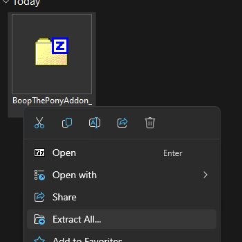 Extract compressed folder