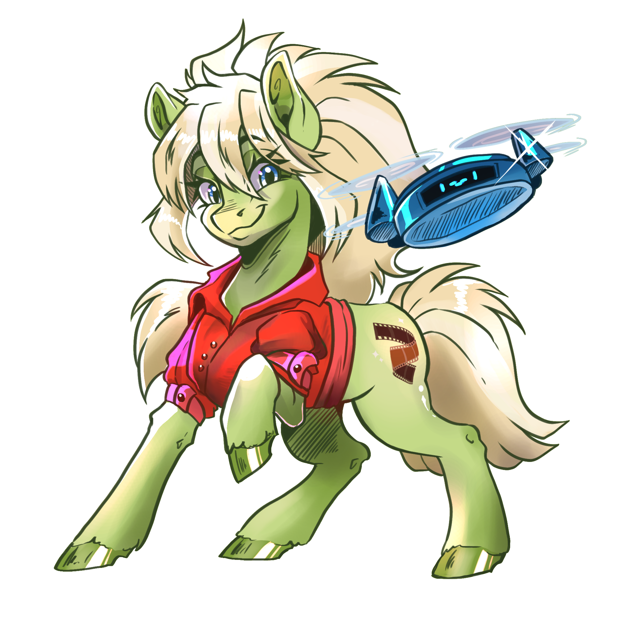 Milli the Earth Pony and Arion the drone